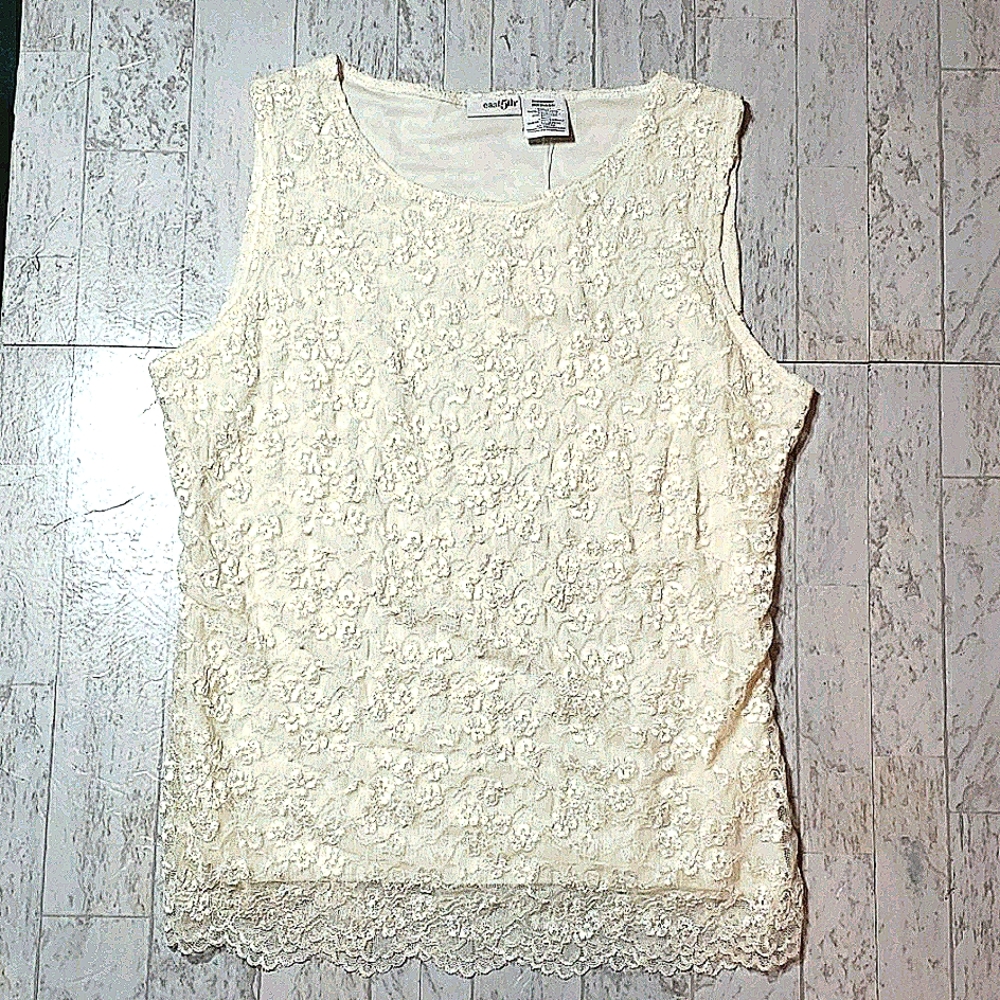East 5th * Blouse w/ lace overlay * New w/ Tag